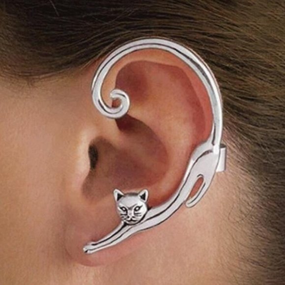 Cat Clip On Earrings Ear Cuff Earrings  Ear Wrap POS111 - Picture 2 of 5